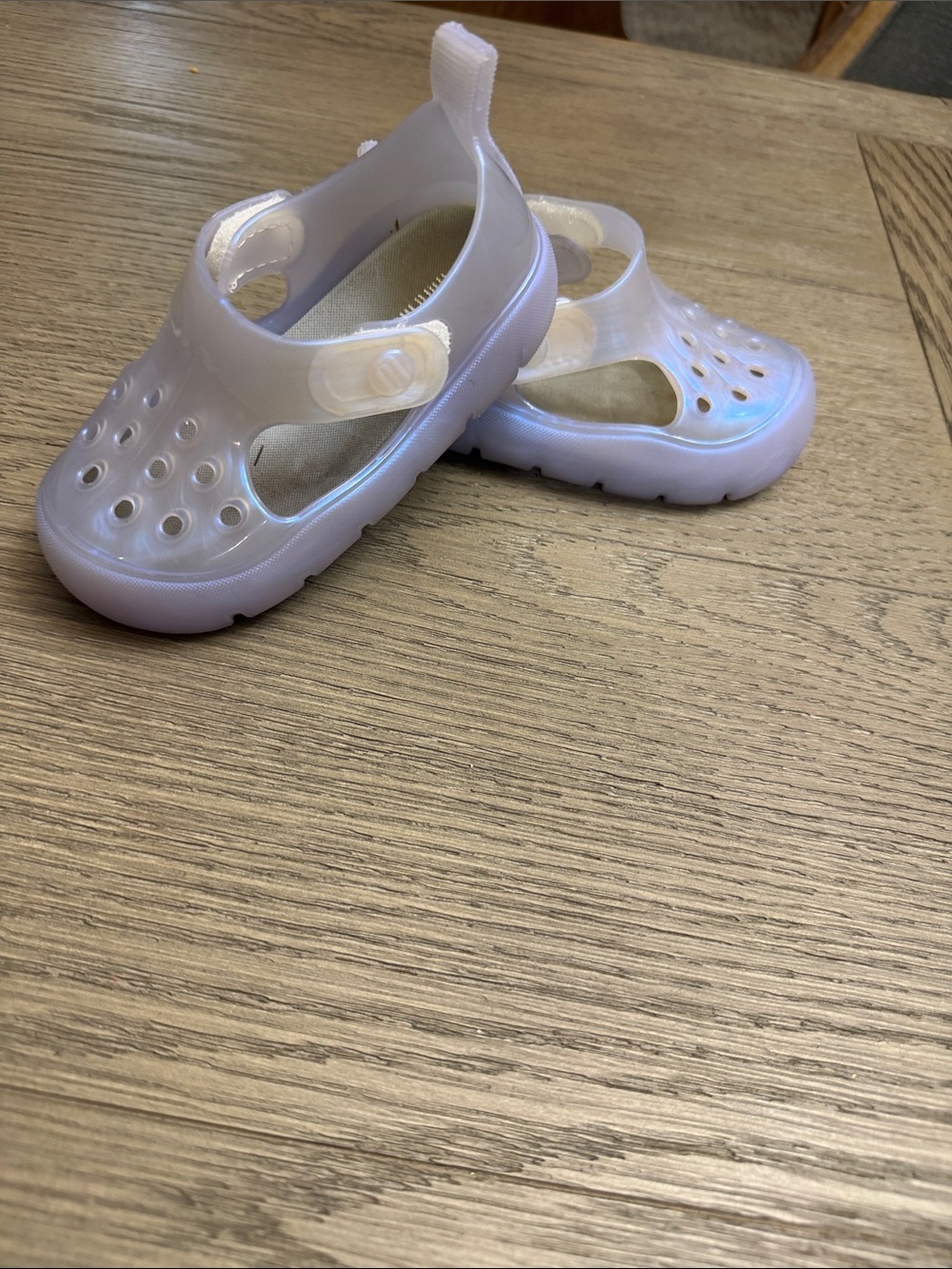 Mini Melissa Iridescent Pearl Jelly Mary Jane Sandals